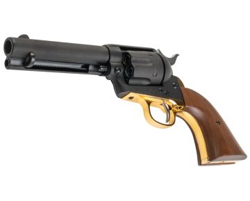 Marushin SAA 1st Gen.Late Civilian Gas Revolver (Brass Style Heavyweight, Wood Grip)