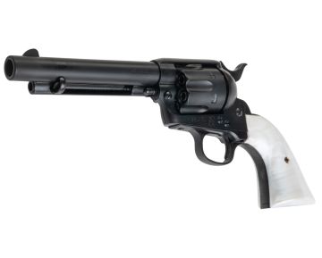Marushin SAA .45 1st Gen. Late Artillary Gas Revolver (5.5 inch, Matt Black w/ Pearl Grip)