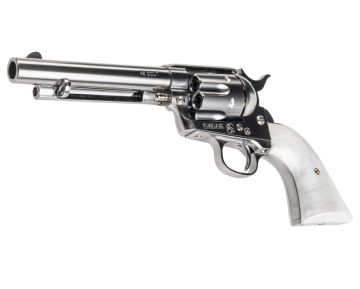 Marushin SAA 1st Gen.Late Artillery Gas Revolver (Silver, Pearl Grip)