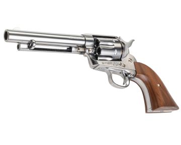 Marushin SAA 1st Gen.Late Artillery Gas Revolver (Silver, Wood Grip)