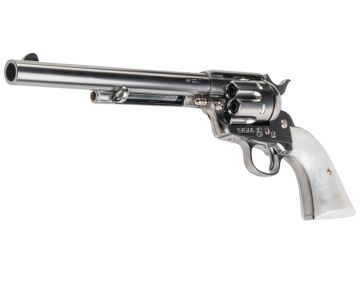 Marushin SAA 1st Gen.Late Cavalry Gas Revolver (Silver, Pearl Grip)