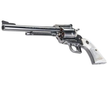 Marushin Super Blackhawk Gas Revolver (7.5inch, White Pearl Grip, X Cartridge Series) – Silver