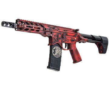 RWA Battle Arms Development SBR Airsoft M4 AEG Rifle (Liku Edition) – Cerakote USMC Red Battleworn