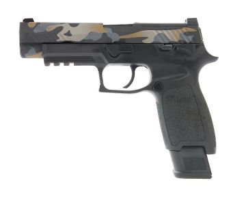 RWC SIG AIR P320 M17 6mm GBB Airsoft Pistol (Cerakote Autumn Dazzle Pattern Slide & Black Frame)