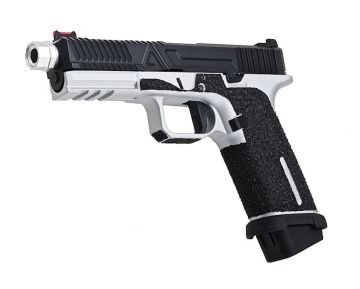 RWA Agency Arms EXA GBB Pistol (Threaded Barrel w/ Custom Stippling Version) – Cerakote Silver