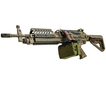 T8 X A&K SP System MK46 MOD0 Airsoft LMG AEG Battleworn Version – FDE