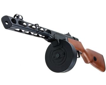 Snow Wolf PPSH 41 AEG Airsoft Classic Rifle (Real Wood) – Black (SW-09W)