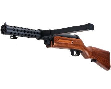 Snow Wolf Metal Bergmann MP-18 SMG Airsoft AEG – Real Wood (SW-021)