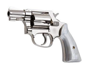 Tanaka S&W M36 2 inch Square Butt Travis Model – Nickel Finish Model Gun