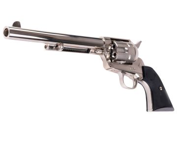 Tanaka Colt Single Action Army 2nd Generation 7.5 inch Pegasas II Gas Revolver – Nickel Finish