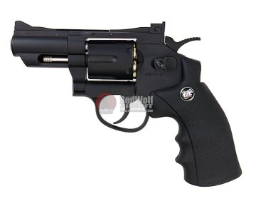 WinGun Airsoft Revolver CO2 708 (2.5 inch, Black Grip, 6mm Version) – Black