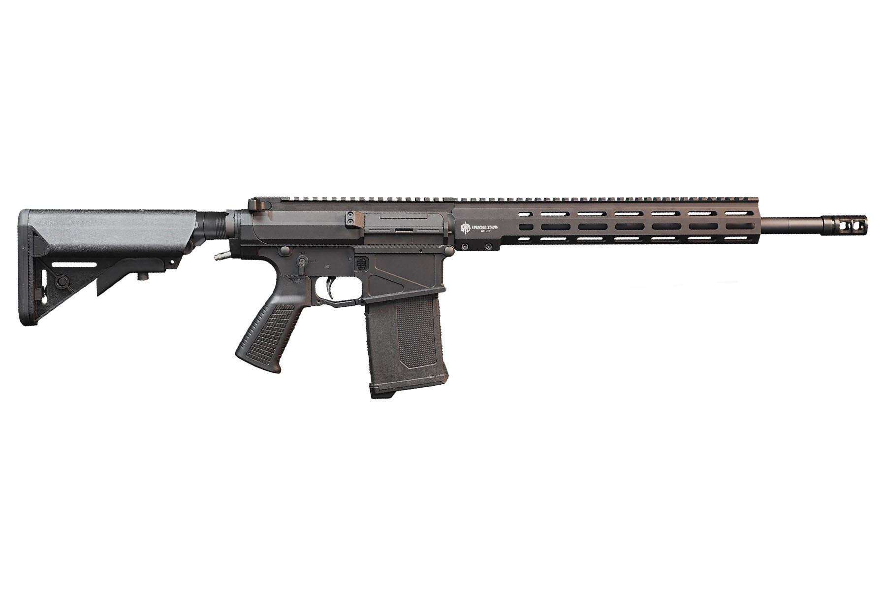 Wolverine MTW 308 XBR INFERNO XTS HPA Airsoft Rifle w/ BLINC BT FCU & QUAKE Recoil Stock