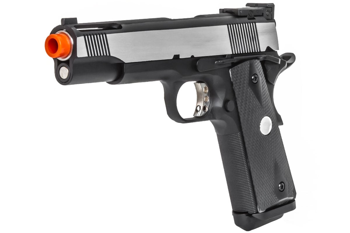 Army Armament Full Metal R30-Y 1911 Gas Blowback Airsoft Pistol (Black/Silver)