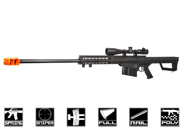 Lancer Tactical LT20B M82 Spring Sniper Airsoft Rifle (Black)