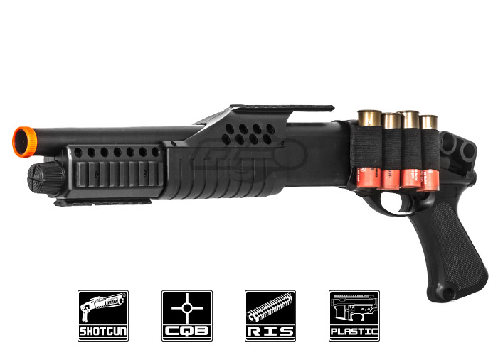 UK Arms M180A1 M3 Spring Airsoft Shotgun (Black)