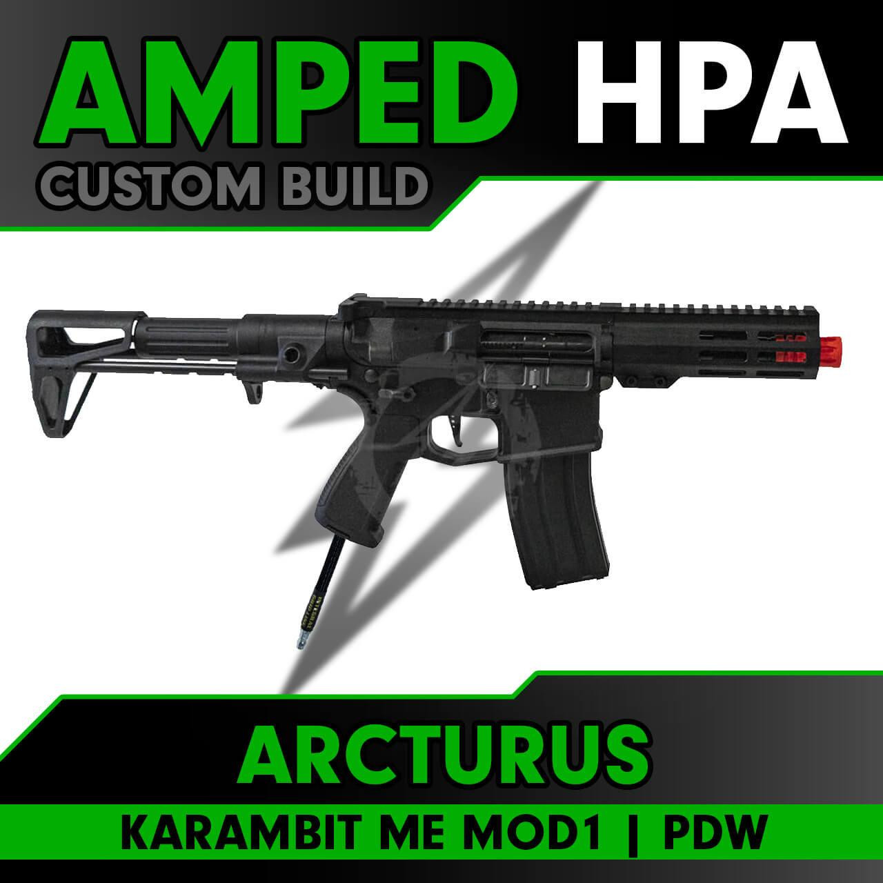 Amped Custom HPA Arcturus Karambit FE MOD1 PDW Airsoft with 5.5″ M-LOK Rail LITE / Feature Enhanced
