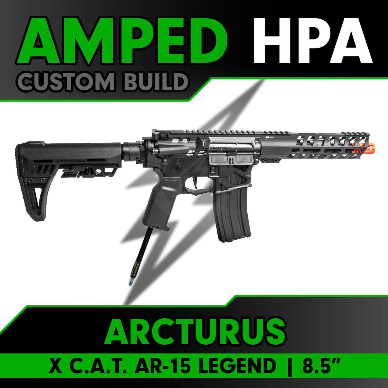 Amped Custom HPA Arcturus X C.A.T. AR-15 Legend 8.5″ Airsoft Rifle
