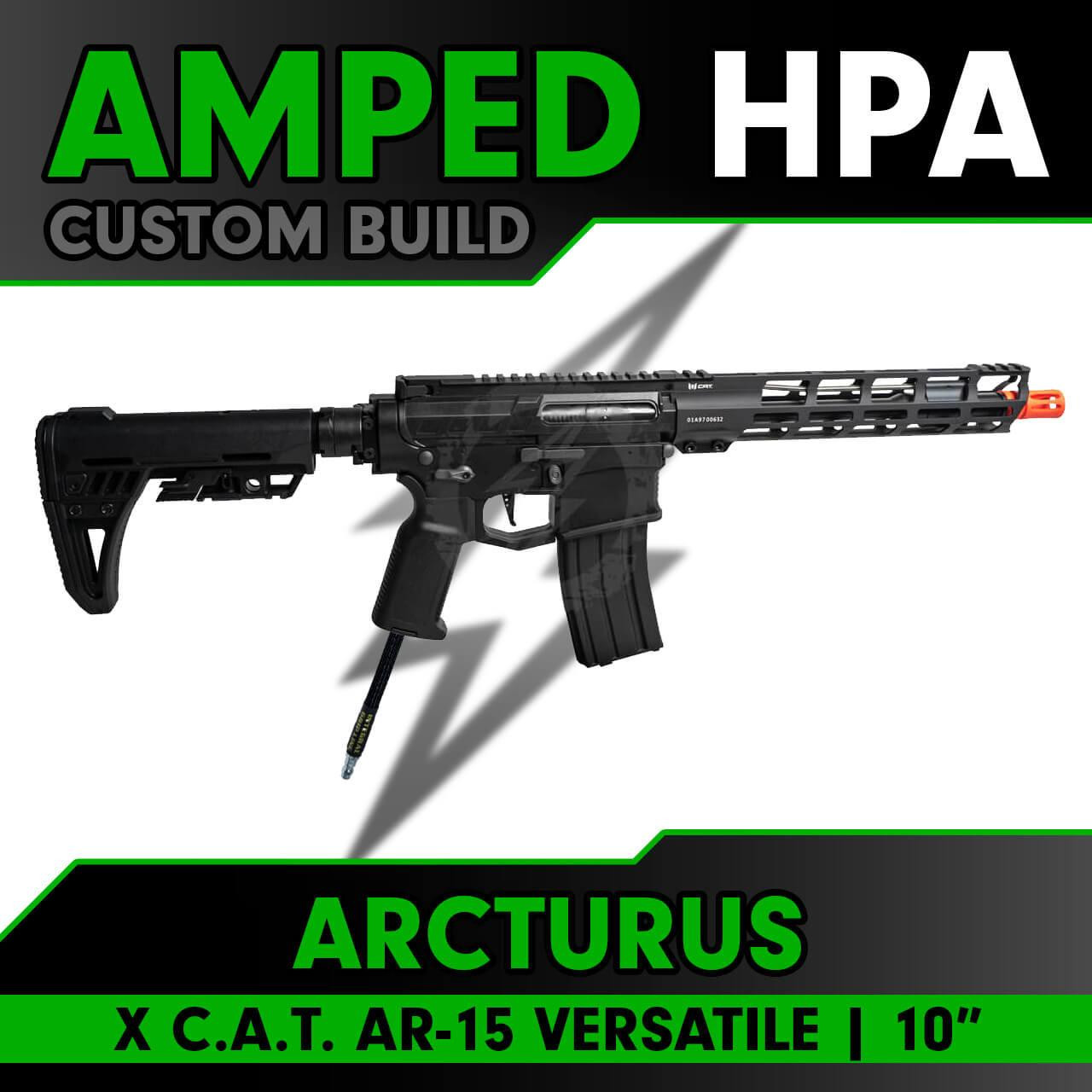 Amped Custom HPA Arcturus X C.A.T. AR-15 Versatile 10″ Airsoft Rifle