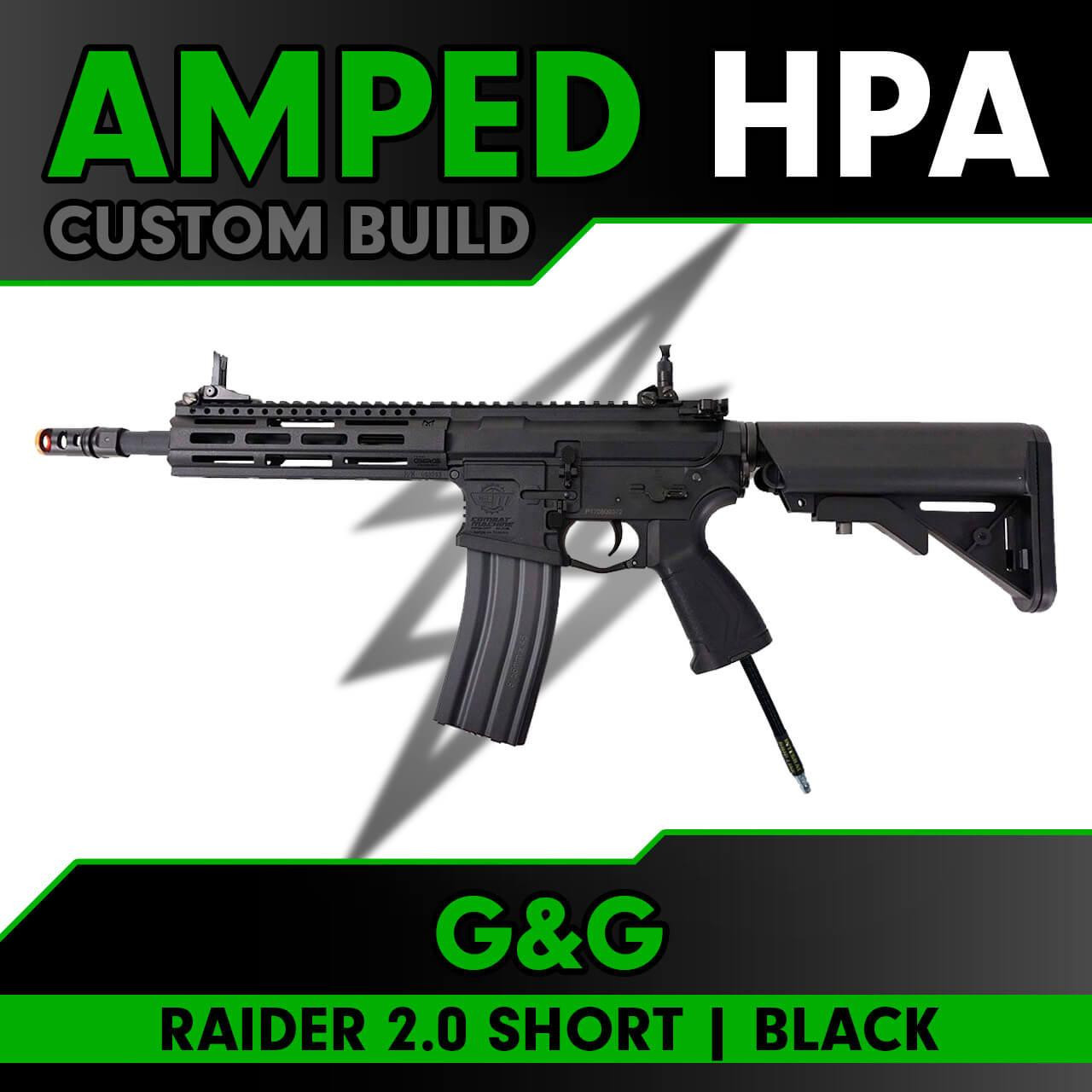 Amped Custom HPA Black G&G CM16 Raider 2.0 Short