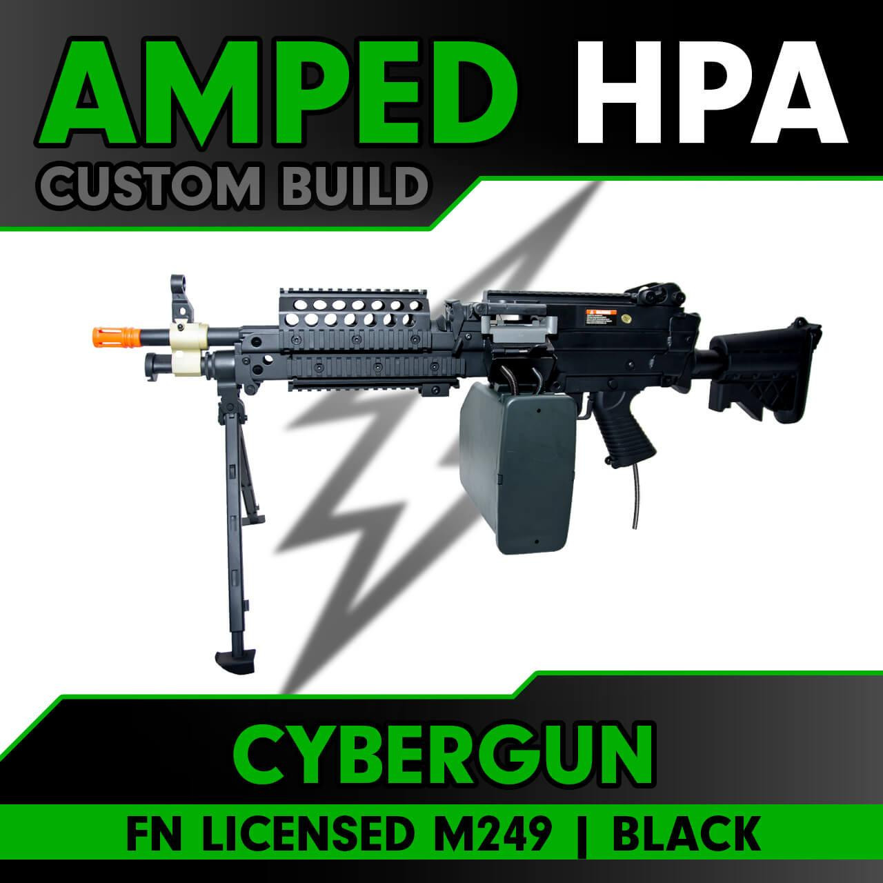 Amped Custom HPA Cybergun A&K FN MK46 M249 Machine Gun| Black