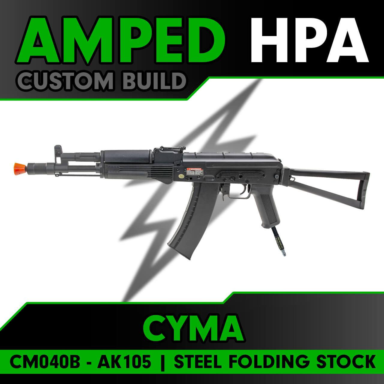 Amped Custom HPA CYMA CM040B AK74 AK105 Stamped Metal Airsoft Rifle