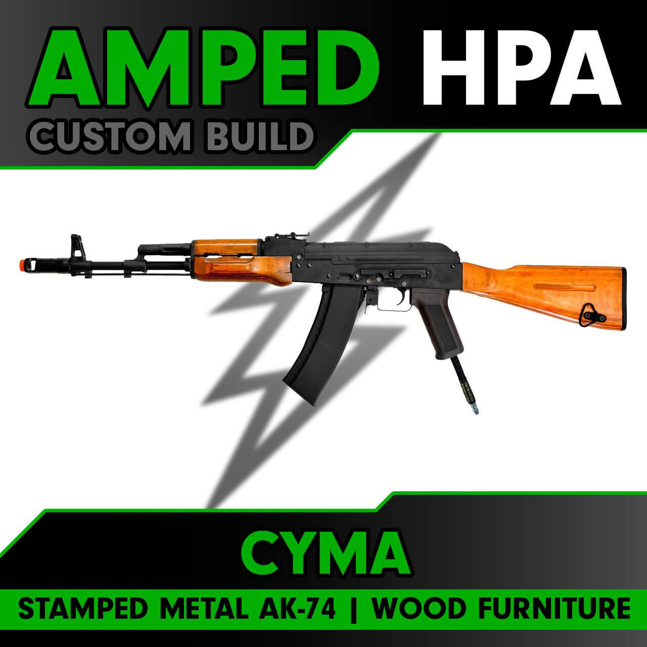 Amped Custom HPA CYMA CM048 AK-47 Metal Airsoft Rifle | Wood Furniture
