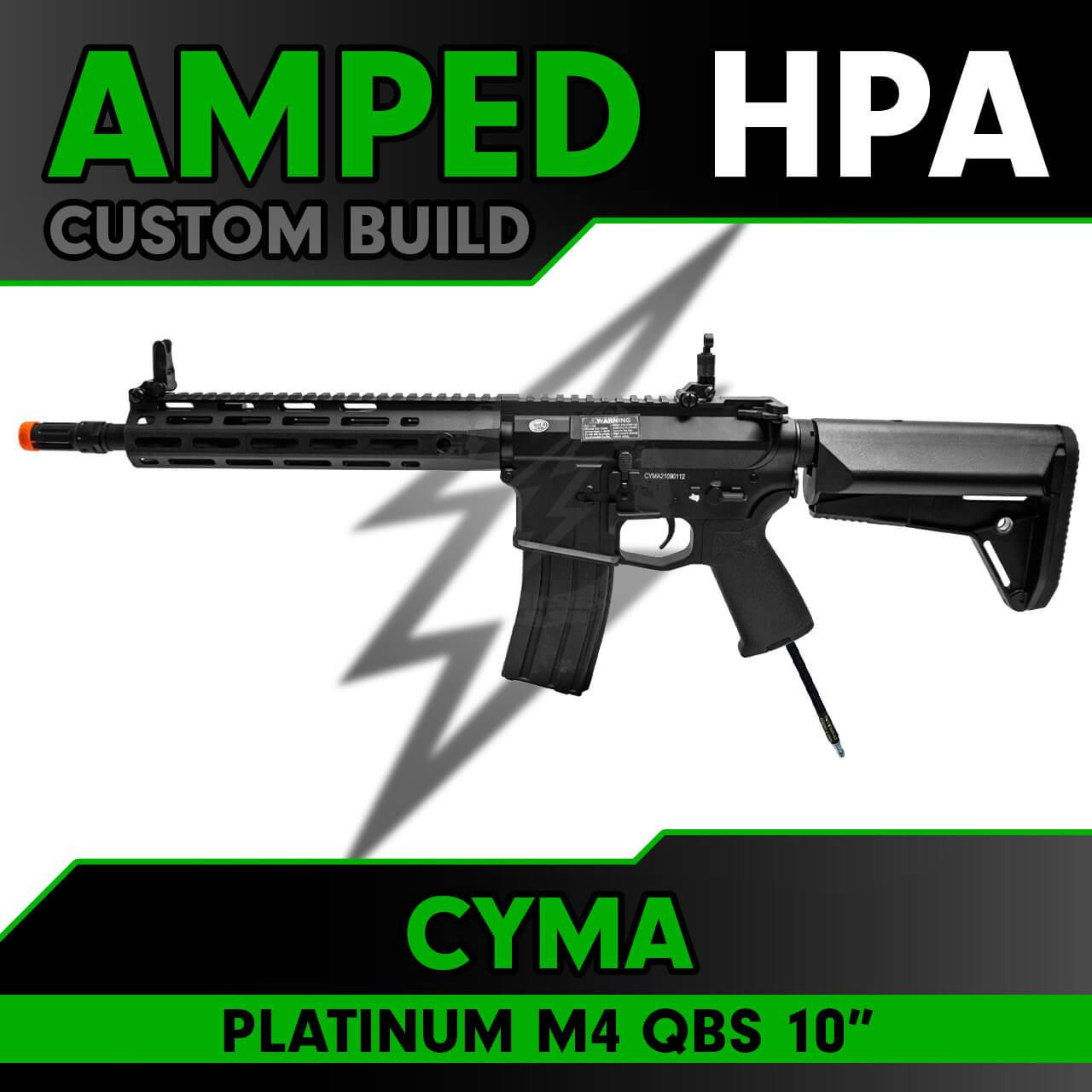 Amped Custom HPA CYMA Platinum M4 QBS Rifle 10″ M-LOK