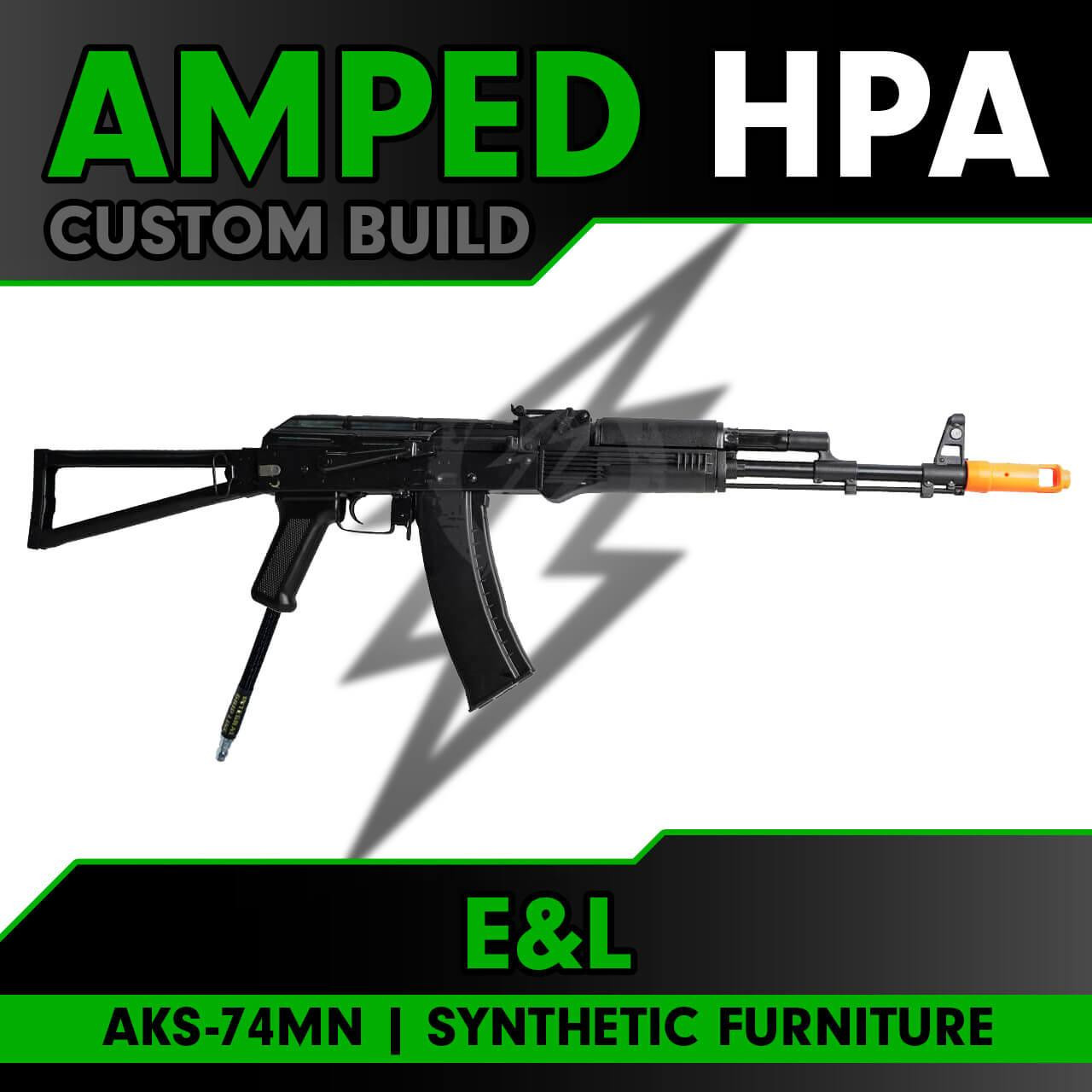 Amped Custom HPA E&L Airsoft New Essential Version AKS-74MN Steel Body with Folding Steel Stock