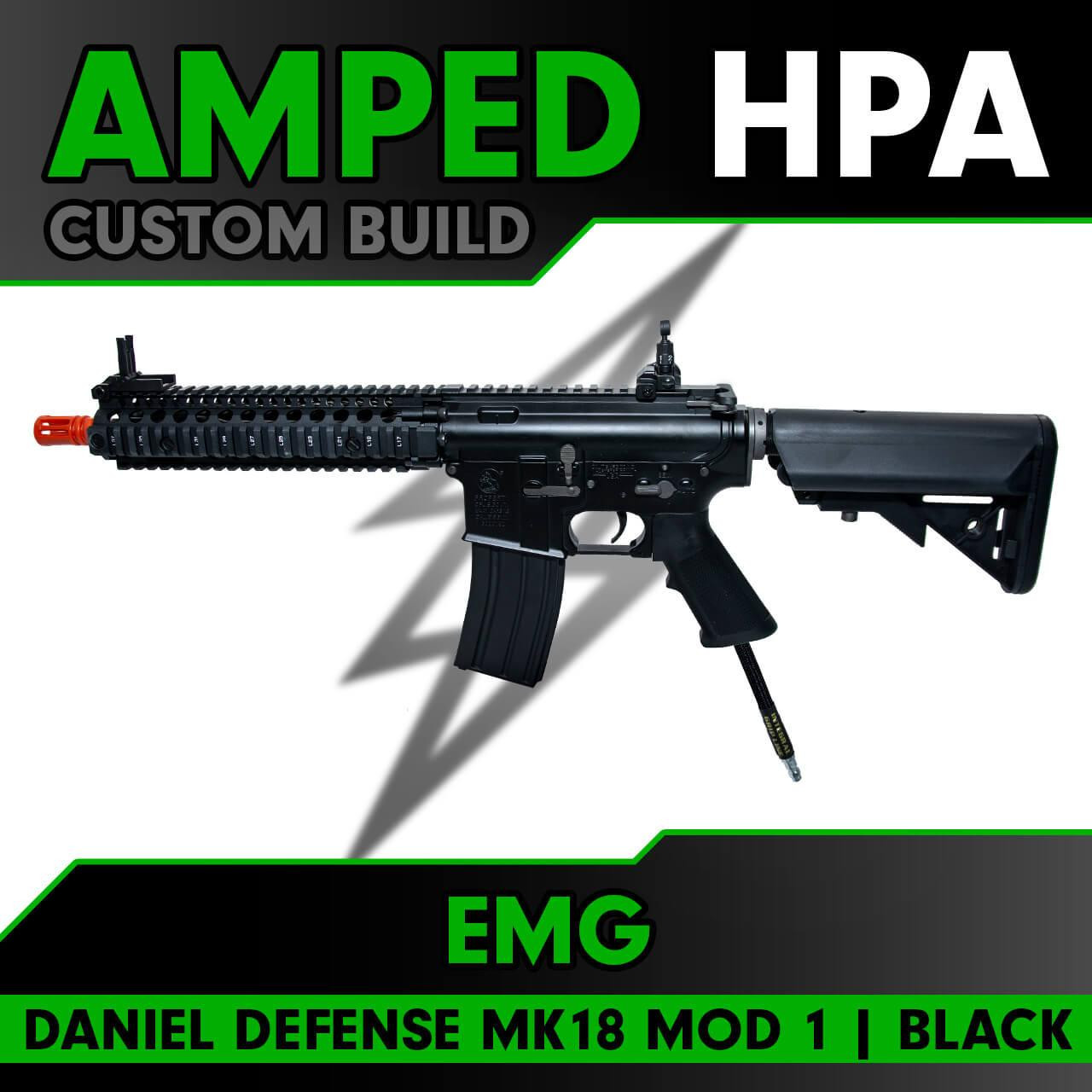 Amped Custom HPA EMG COLT MK18 MOD1 Black Airsoft Rifle