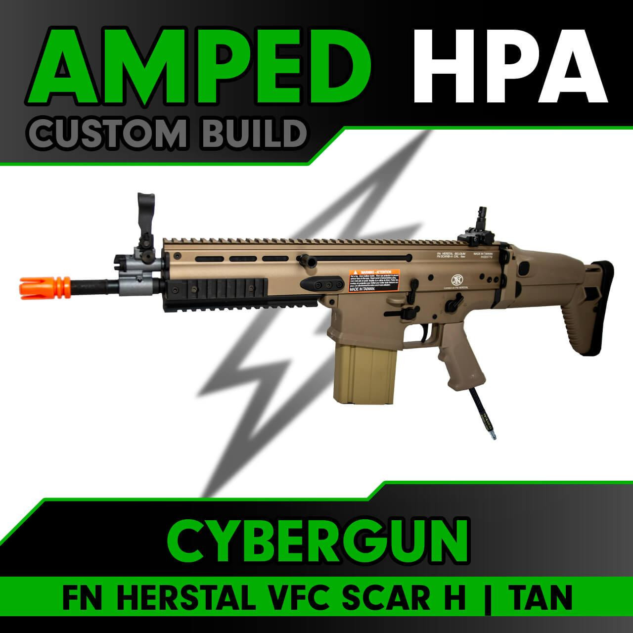 Amped Custom HPA VFC SCAR-H CQB FN Herstal Airsoft Rifle | Dark Earth