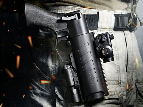 APS THOR PowerUp 40mm Airsoft Grenade Launcher Pistol w/ Quick Detach Belt Loop