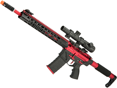 APS Phantom Extremis Mark IV 2.0 eSilverEdge M4 AEG with 15″ MLOK Handguard (Color: Red / Black)