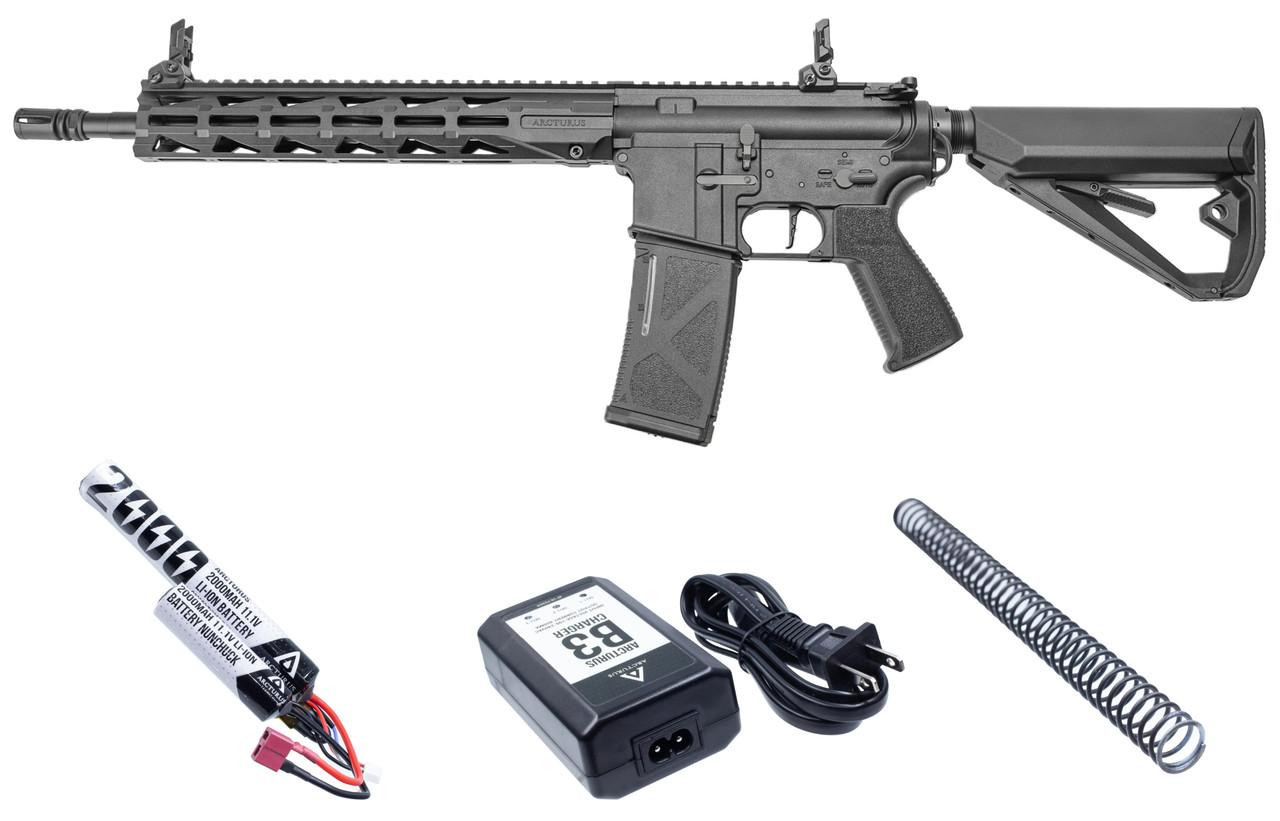 Arcturus Lwt MK Iii Carbine 12 Sport AEG SE Airsoft Rifle Starter Pack Black