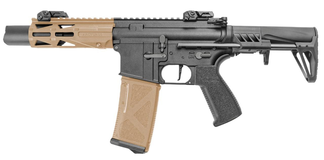 Arcturus LWT MK-III PDW 5.5″ Sport AEG SE Airsoft Rifle, Black/Tan