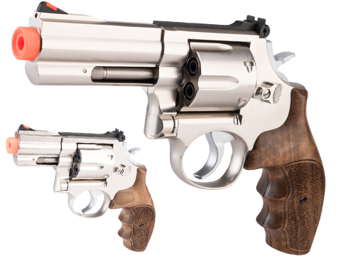 ARES CO2 Powered Heavy Weight Airsoft Revolver w/ Real Wood Grip Plates