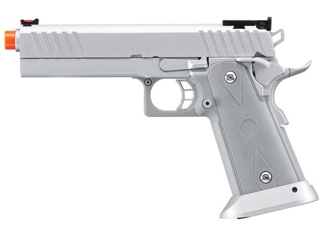 Army Armament R609 1911 Gas Blowback Airsoft Pistol, Silver