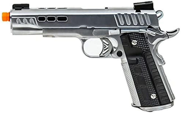 Ascend KP1911 Custom Gas Blowback Airsoft Pistol, Silver