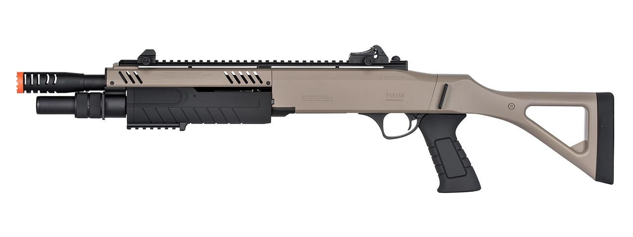 BO Manufacture FABARM STF12 11 Barrel Pump Action Shotgun w/ Stock, Dark Earth