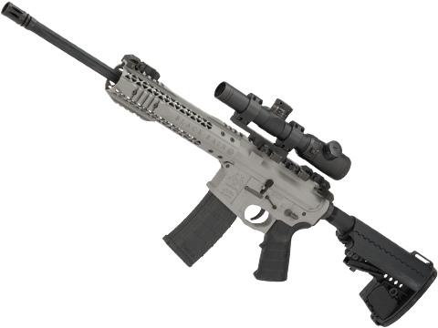 EMG x Black Rain Ordnance BRO M4 SPEC15 Airsoft AEG – King Arms w/ Custom Cerakote (Color: Smiths Grey / Urban)