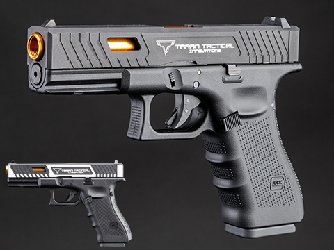 Evike x GLOCK Custom Built 17 Gen 4 CO2 Gas Blowback Airsoft Pistol – KWC w/ EMG Taran Tactical Innovations CNC Combat Master Slide