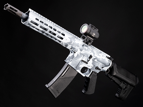 EMG x Barrett REC7 DI AR15 AEG Training Rifle – Krytac w/ Custom Cerakote by HillBilly 223 (Color: Alpine / SBR)