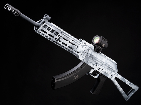 EMG x Rifle Dynamics AK Airsoft AEG Rifle – CYMA w/ Firearm Grade Custom Cerakote Finish by Hillbilly 223 (Color: Alpine)