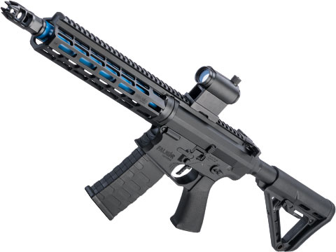 EMG x Falkor Phantom AR-15 w/ Double-Jacketed Barrel & eSilverEdge Gearbox M4 Airsoft AEG (Color: Blue Barrel / RS-3 Stock)
