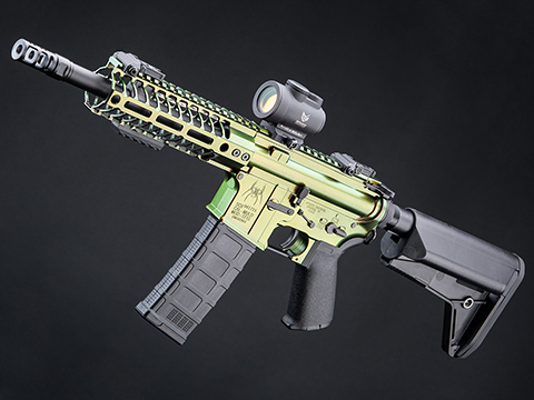 EMG x Spike’s Tactical M4 AEG AR-15 Parallel Training Weapon w/ Custom Cerakote (Model: 7″ PDW / Hypershift Sunsets)