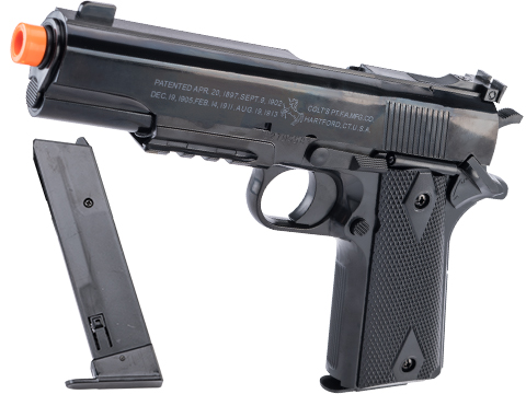 Cybergun x Colt M1911A1 Full Size Spring Powered Airsoft Pistol w/ Extra Magazine (Color: Black)