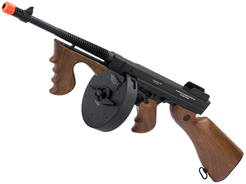 Cybergun x Thompson 1928 “Chicago Typewriter” Airsoft AEG Rifle w/ Imitation Wood Furniture