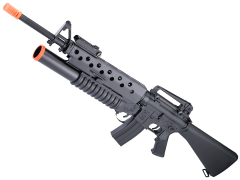 Cybergun x Colt M16A3 Airsoft AEG Rifle w/ M203 40mm Grenade Launcher & E-Shooter Kestrel ETU – E&C