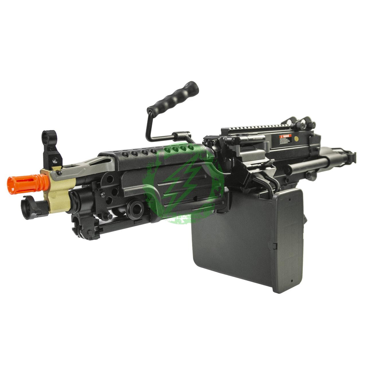 Cybergun A&K FN Licensed Black M249 Airsoft Machine Gun Para