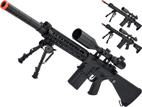 CYMA Platinum SR-25 QBS Airsoft AEG Designated Marksman Rifle
