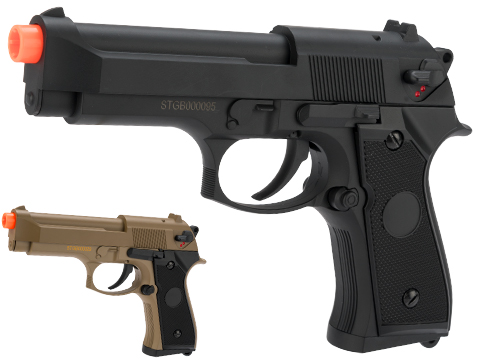 CYMA AEP Full Auto Select Fire M9 Airsoft AEP Pistol Package